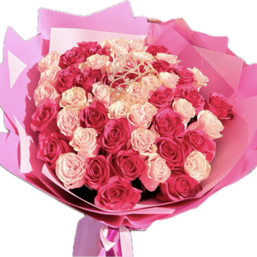 Ramo Buchon Soft and Hot Pink Roses