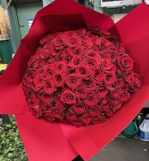 Premium Ramo Buchon Red Roses