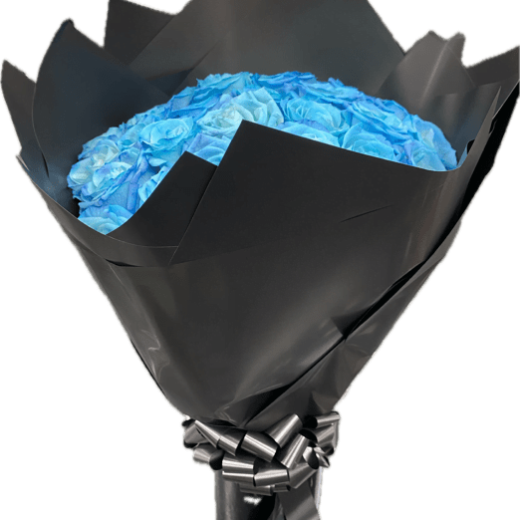 Ramo Buchon Light Blue Roses