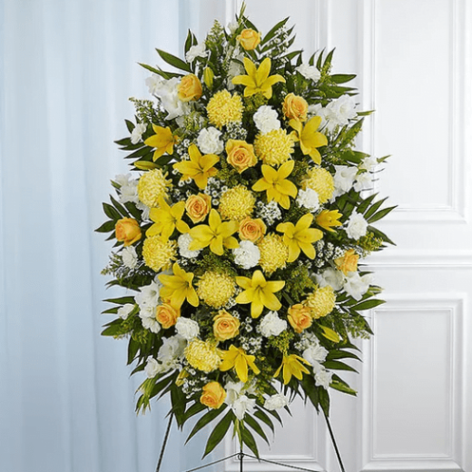 Yellow and White Standing Spray