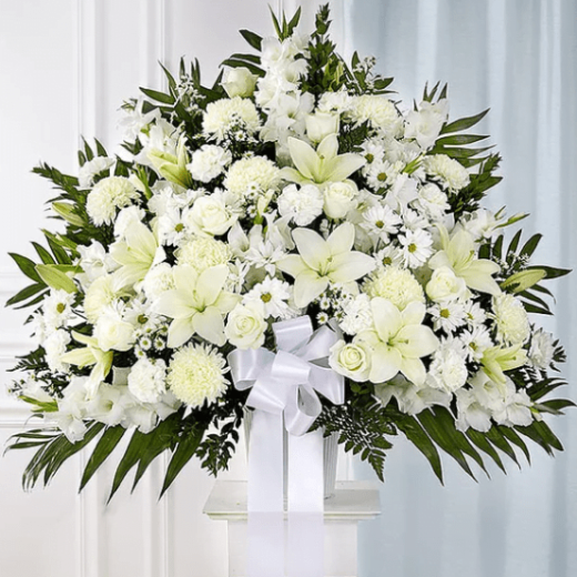 All White Standing Basket