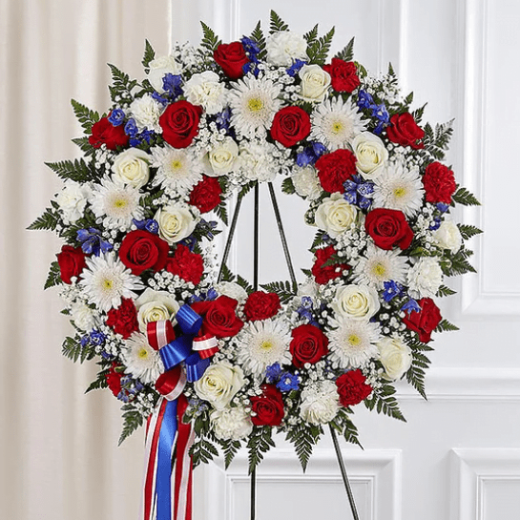 Standing Wreath- Red, White & Blue