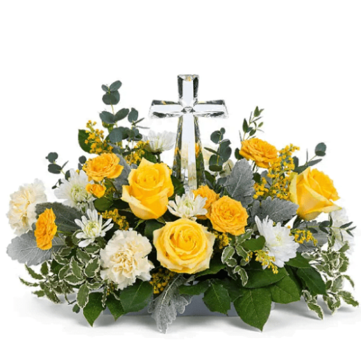 Holy Light Crystal Cross Bouquet