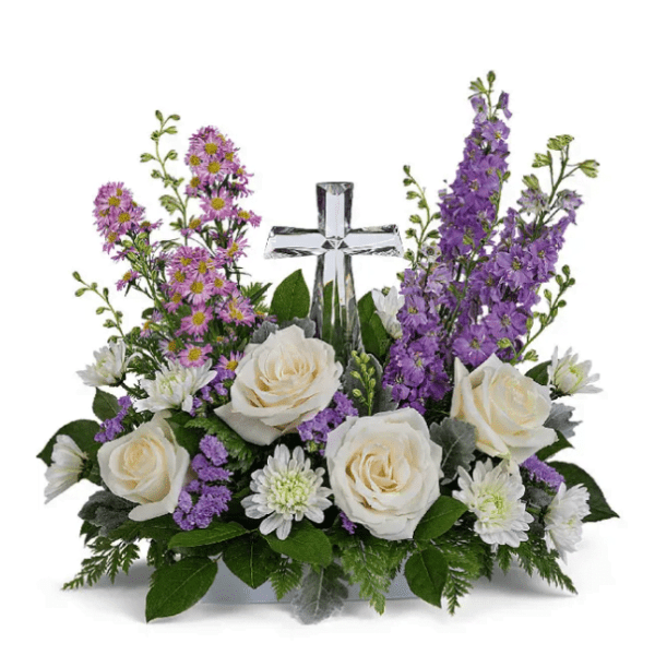 Sweet Serenity Crystal Cross Bouquet