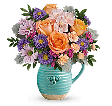 Busy Bee Pitcher Bouquet