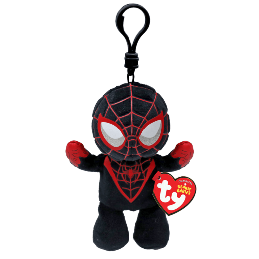 Ty Marvel Beanie Baby Clip - Miles Morales (Plastic Key Clip