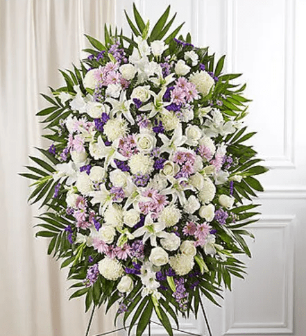 Lavender and White Standing Spray