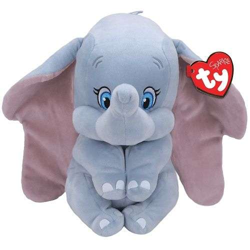 Rare New Beanie Buddies Sparkle Disney Dumbo The Elephant Large 18 Plush w/Tag