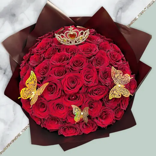Red roses ramo buchon