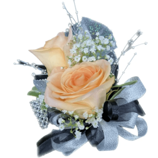 Peach Roses Corsage