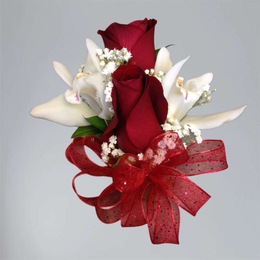 Scarlet Orchid Elegance Corsage