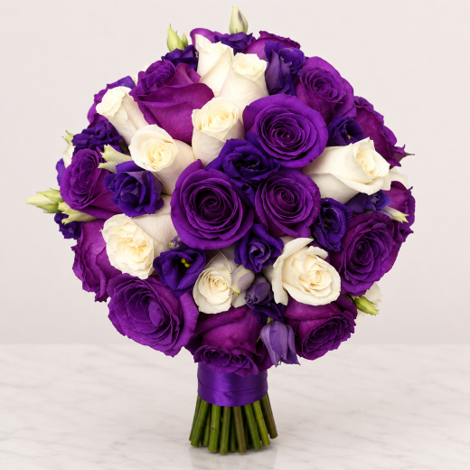 Royal Purple Bridal Bouquet