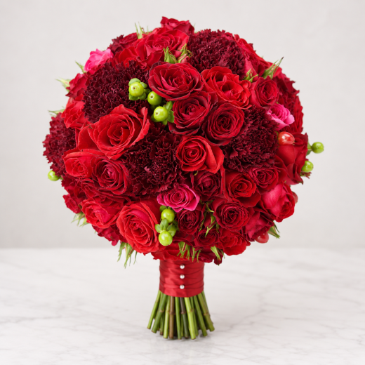 Everlasting Red Bridal Bouquet