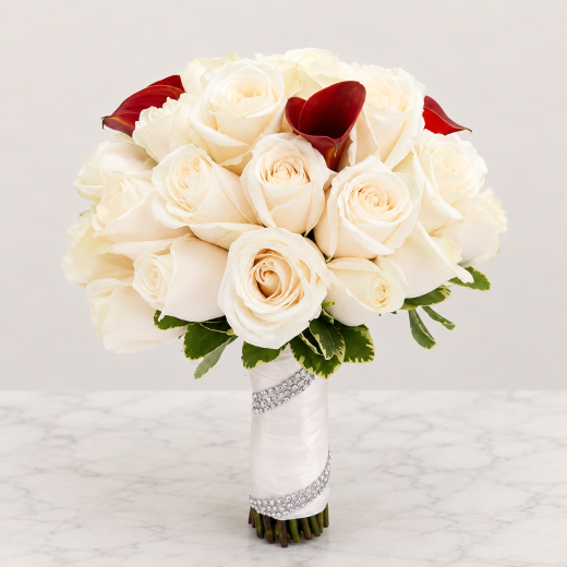 Ivory & Burgundy Romance