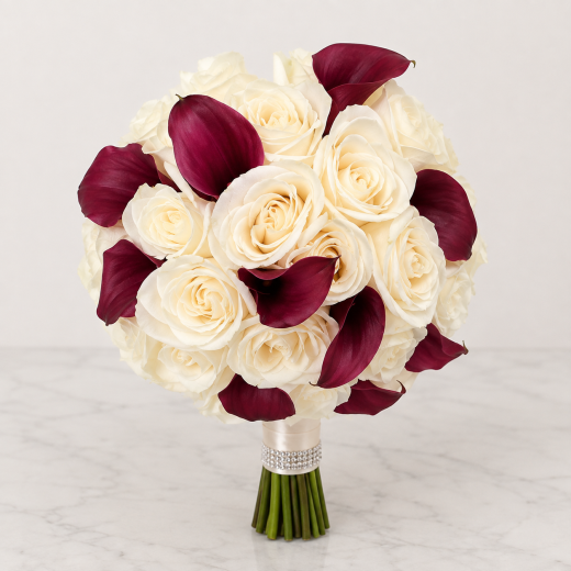 Burgundy Kiss Bridal Bouquet