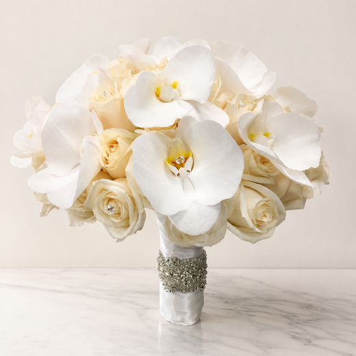 Pure Elegance Orchid Bridal Bouquet