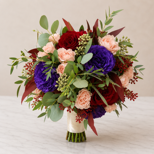 Crimson & Violet Romance Bouquet