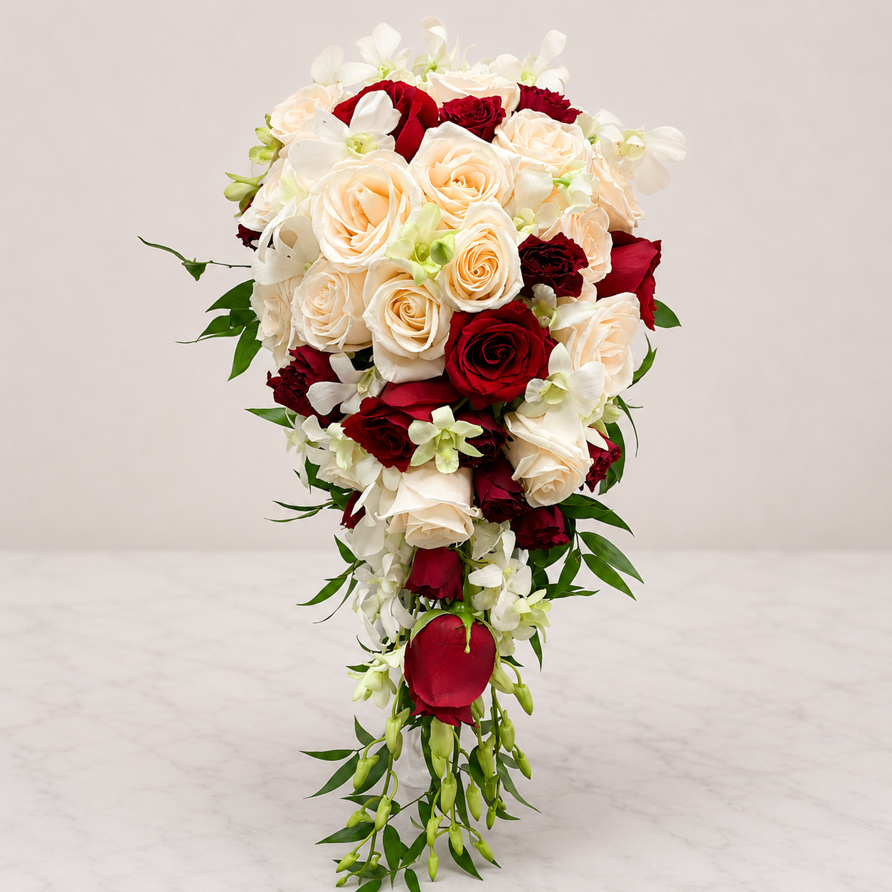 Crimson & Ivory Cascade