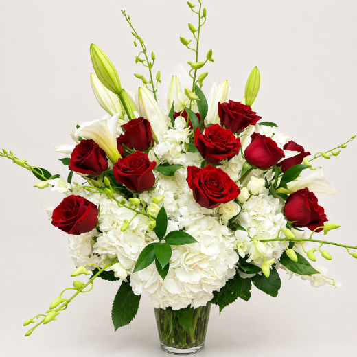 Crimson & Ivory Elegance