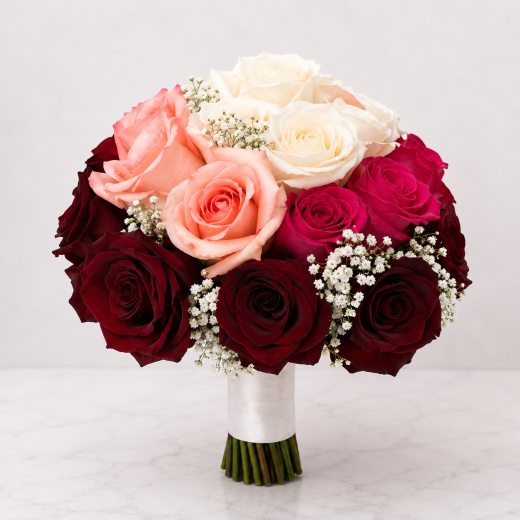 Crimson Romance Bridal Bouquet