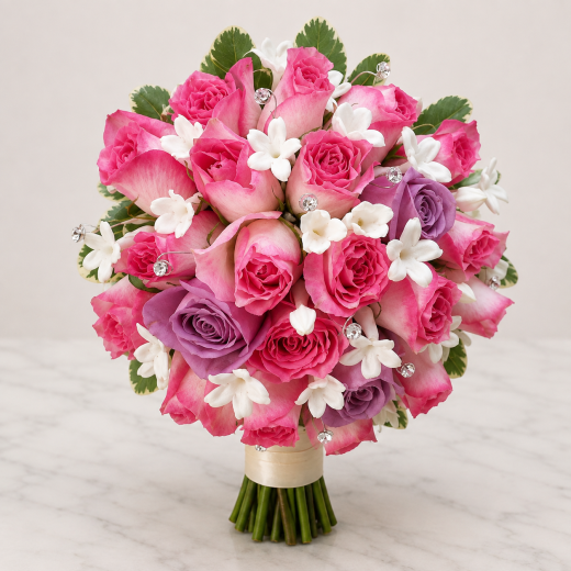Blushing Diamond Bridal Bouquet