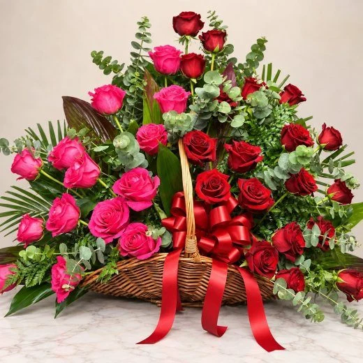 Forever Loved Rose Basket