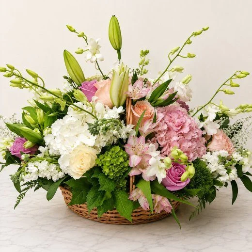 Blushing Garden Basket