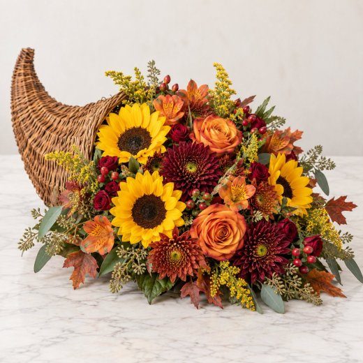 Fall Harvest™ Cornucopia Arrangement