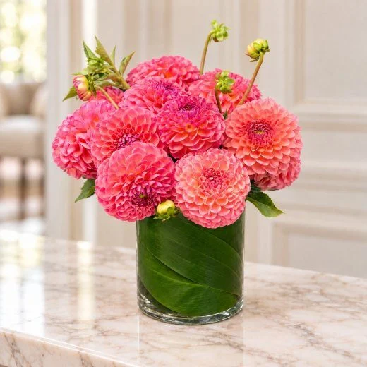 Coral Dahlia Charm